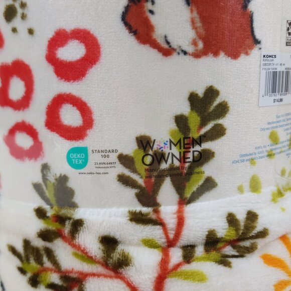 The Big One Oversized Plush Throw Blanket 5' x 6' Polyester Woodland Creatures - Picture 11 of 13